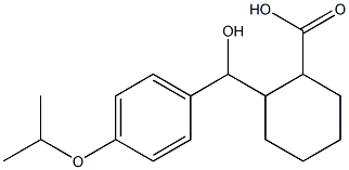 2-{hydroxy[4-(propan-2-yloxy)phenyl]methyl}cyclohexane-1-carboxylic acid Struktur