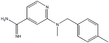 2-{methyl[(4-methylphenyl)methyl]amino}pyridine-4-carboximidamide Struktur