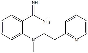 2-{methyl[2-(pyridin-2-yl)ethyl]amino}benzene-1-carboximidamide Struktur