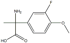 2-amino-2-(3-fluoro-4-methoxyphenyl)propanoic acid Struktur