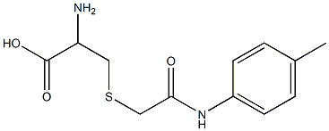 2-amino-3-({2-[(4-methylphenyl)amino]-2-oxoethyl}thio)propanoic acid Struktur