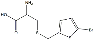 2-amino-3-{[(5-bromothien-2-yl)methyl]thio}propanoic acid Struktur