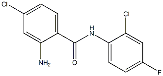 2-amino-4-chloro-N-(2-chloro-4-fluorophenyl)benzamide Struktur