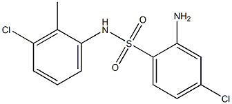 2-amino-4-chloro-N-(3-chloro-2-methylphenyl)benzene-1-sulfonamide Struktur