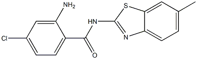 2-amino-4-chloro-N-(6-methyl-1,3-benzothiazol-2-yl)benzamide Struktur