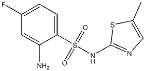 2-amino-4-fluoro-N-(5-methyl-1,3-thiazol-2-yl)benzene-1-sulfonamide Struktur