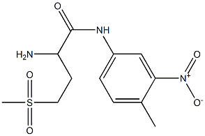 2-amino-4-methanesulfonyl-N-(4-methyl-3-nitrophenyl)butanamide Struktur