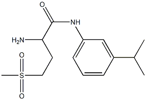 2-amino-4-methanesulfonyl-N-[3-(propan-2-yl)phenyl]butanamide Struktur