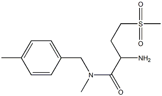 2-amino-4-methanesulfonyl-N-methyl-N-[(4-methylphenyl)methyl]butanamide Struktur