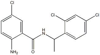 2-amino-5-chloro-N-[1-(2,4-dichlorophenyl)ethyl]benzamide Struktur