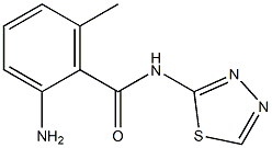 2-amino-6-methyl-N-(1,3,4-thiadiazol-2-yl)benzamide Struktur