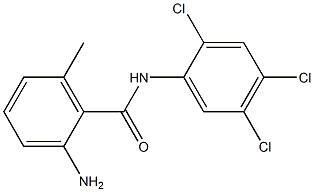 2-amino-6-methyl-N-(2,4,5-trichlorophenyl)benzamide Struktur