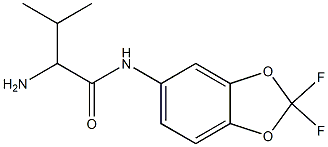 2-amino-N-(2,2-difluoro-1,3-benzodioxol-5-yl)-3-methylbutanamide Struktur