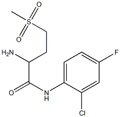 2-amino-N-(2-chloro-4-fluorophenyl)-4-methanesulfonylbutanamide Struktur