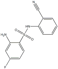 2-amino-N-(2-cyanophenyl)-4-fluorobenzene-1-sulfonamide Struktur