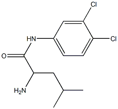 2-amino-N-(3,4-dichlorophenyl)-4-methylpentanamide Struktur