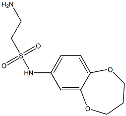 2-amino-N-(3,4-dihydro-2H-1,5-benzodioxepin-7-yl)ethane-1-sulfonamide Struktur