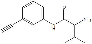 2-amino-N-(3-ethynylphenyl)-3-methylbutanamide Struktur