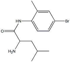 2-amino-N-(4-bromo-2-methylphenyl)-4-methylpentanamide Struktur