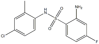 2-amino-N-(4-chloro-2-methylphenyl)-4-fluorobenzene-1-sulfonamide Struktur