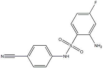 2-amino-N-(4-cyanophenyl)-4-fluorobenzene-1-sulfonamide Struktur