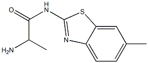 2-amino-N-(6-methyl-1,3-benzothiazol-2-yl)propanamide Struktur