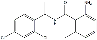 2-amino-N-[1-(2,4-dichlorophenyl)ethyl]-6-methylbenzamide Struktur