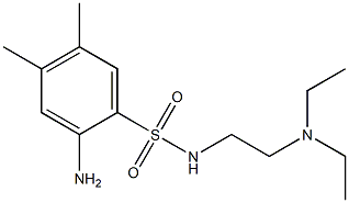 2-amino-N-[2-(diethylamino)ethyl]-4,5-dimethylbenzene-1-sulfonamide Struktur