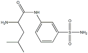 2-amino-N-[3-(aminosulfonyl)phenyl]-4-methylpentanamide Struktur