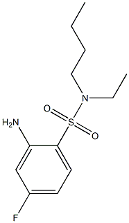 2-amino-N-butyl-N-ethyl-4-fluorobenzene-1-sulfonamide Struktur