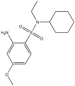 2-amino-N-cyclohexyl-N-ethyl-4-methoxybenzene-1-sulfonamide Struktur