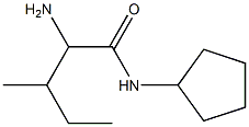 2-amino-N-cyclopentyl-3-methylpentanamide Struktur