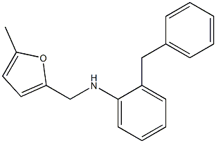 2-benzyl-N-[(5-methylfuran-2-yl)methyl]aniline Struktur