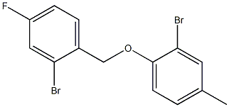 2-bromo-1-(2-bromo-4-methylphenoxymethyl)-4-fluorobenzene Struktur