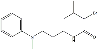 2-bromo-3-methyl-N-{3-[methyl(phenyl)amino]propyl}butanamide Struktur