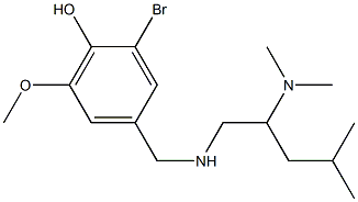 2-bromo-4-({[2-(dimethylamino)-4-methylpentyl]amino}methyl)-6-methoxyphenol Struktur