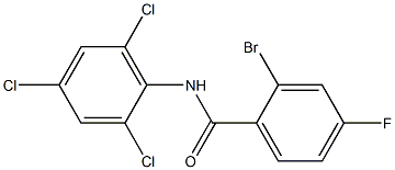 2-bromo-4-fluoro-N-(2,4,6-trichlorophenyl)benzamide Struktur