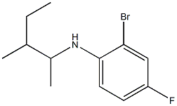 2-bromo-4-fluoro-N-(3-methylpentan-2-yl)aniline Struktur