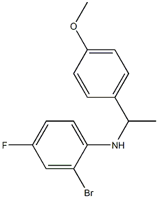 2-bromo-4-fluoro-N-[1-(4-methoxyphenyl)ethyl]aniline Struktur