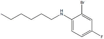 2-bromo-4-fluoro-N-hexylaniline Struktur