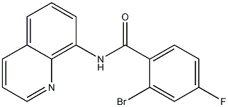 2-bromo-4-fluoro-N-quinolin-8-ylbenzamide Struktur