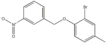 2-bromo-4-methyl-1-[(3-nitrophenyl)methoxy]benzene Struktur