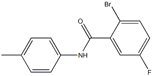 2-bromo-5-fluoro-N-(4-methylphenyl)benzamide Struktur