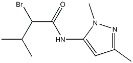 2-bromo-N-(1,3-dimethyl-1H-pyrazol-5-yl)-3-methylbutanamide Struktur