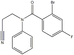 2-bromo-N-(2-cyanoethyl)-4-fluoro-N-phenylbenzamide Struktur