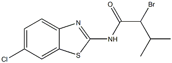 2-bromo-N-(6-chloro-1,3-benzothiazol-2-yl)-3-methylbutanamide Struktur