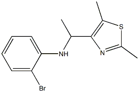 2-bromo-N-[1-(2,5-dimethyl-1,3-thiazol-4-yl)ethyl]aniline Struktur