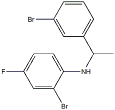 2-bromo-N-[1-(3-bromophenyl)ethyl]-4-fluoroaniline Struktur