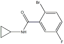 2-bromo-N-cyclopropyl-5-fluorobenzamide Struktur