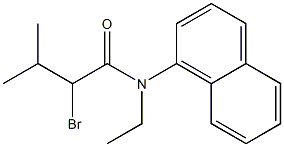 2-bromo-N-ethyl-3-methyl-N-(naphthalen-1-yl)butanamide Struktur